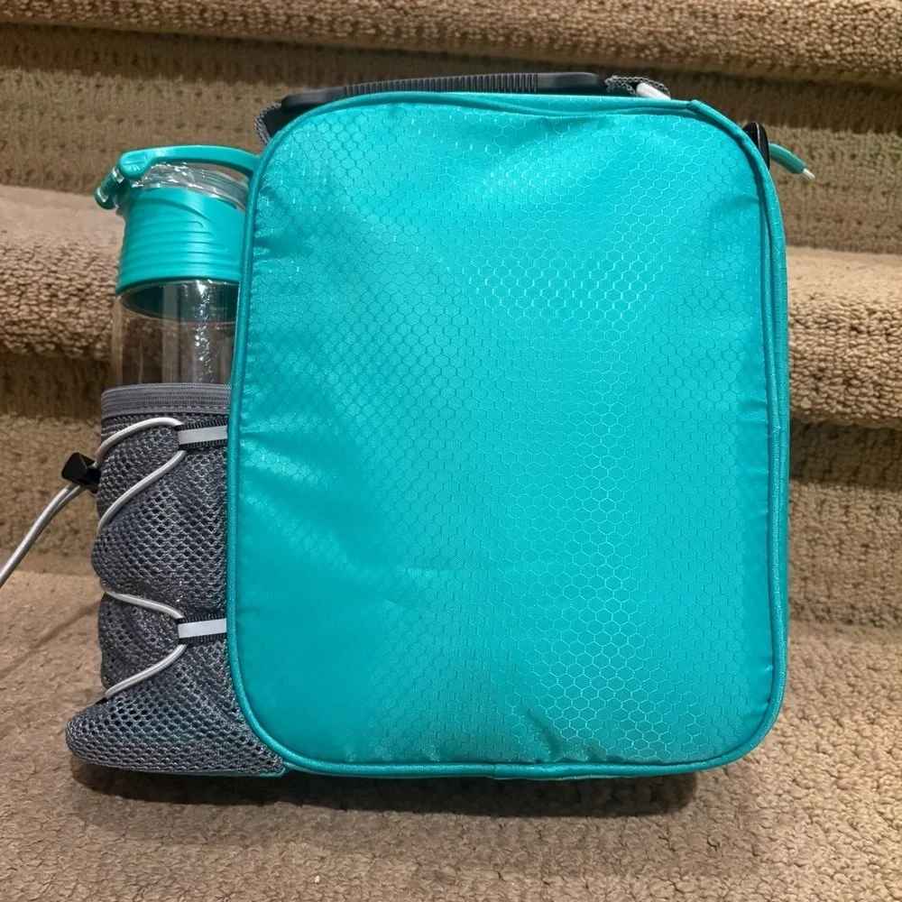 NWT~ARCTIC ZONE Teal Gray High Performance Dual Compartment Lunch Pack 8-Piece